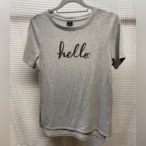 SOFT OVERSIZED GRAPHIC T SHIRT HELLO